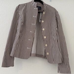 American Living Brown and White Striped Blazer